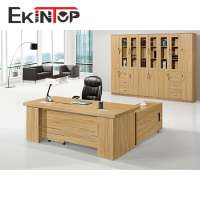 Ekintop 2m big white mdf wooden boss executive office desk and chair